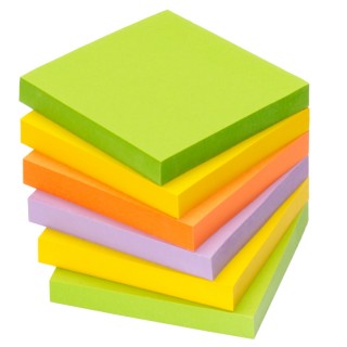 INFO NOTES Haftnotiz 76 x 76 mm 100 Blatt 6 Stück Neon-Mix