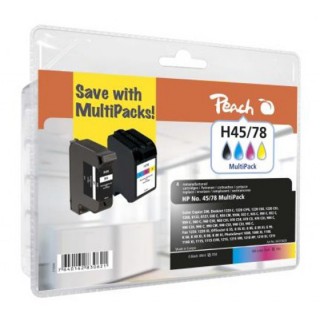 PEACH Tinte PI300-132 Rebuilt HP Nr. 45 Multipack schwarz/farbig