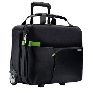 LEITZ 2-Rollen Handgepäck Trolley Smart Traveller "Complete" schwarz