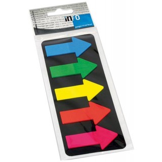 INFO PAGEMARKER Haftnotiz "Pfeile" 25 x 45 mm 5 x 25 Blatt bunt