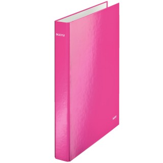 LEITZ Ringbuch WOW 4 cm mit 2 Ringen pink