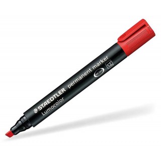 STAEDTLER Permanentmarker Lumocolor® 350 mit Keilspitze 2-5 mm rot