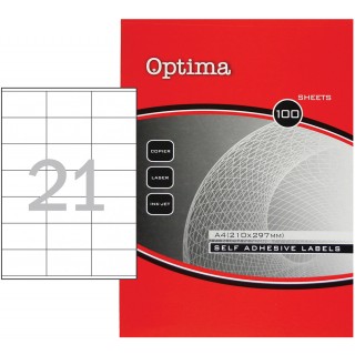 OPTIMA Etiketten 32091 7 x 4,1 cm 100 Blatt weiß