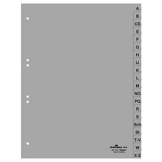 DURABLE Register 6510 A4 PP A-Z 20-teilig grau