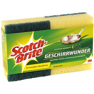 SCOTCH-BRITE Schwamm Geschirrwunder 2 Stück gelb/grün