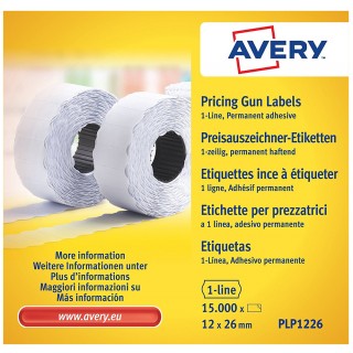 AVERY ZWECKFORM Preisetiketten PLP1226 10 Rollen 26 x 12 mm weiß