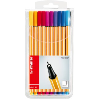 STABILO Fineliner Point 88 0,4 mm im Etui 20 Stück mehrere Farben