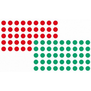 FRANKEN Markierungspunkt Kreis 19 mm rot und grün 1040 Stück