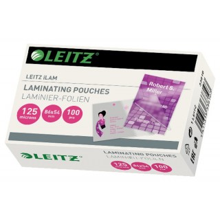 LEITZ Laminierfolien 5,4 x 8,6 cm 100 Stück transparent