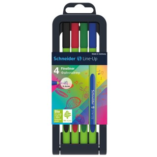 SCHNEIDER Fineliner 191094 Line-Up 4 Stück 0,4 mm mehrere Farben