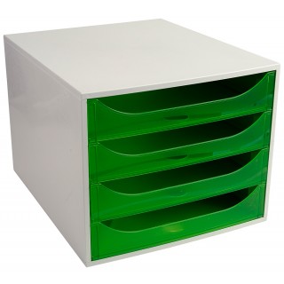EXACOMPTA Schubladenbox Multiform 228697D A4 grau/grün
