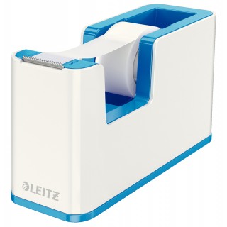 LEITZ Abroller 5364 WOW Duo befüllt weiß/blau metallic