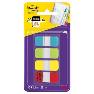 POST-IT® Index Strong 676-ALYR 4 x 10 Blatt 16 x 38 mm farbig sortiert