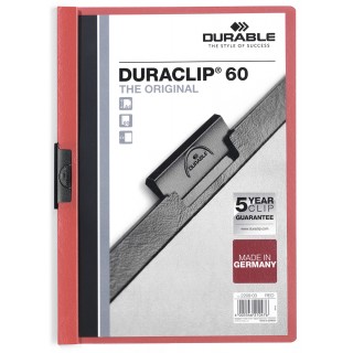 DURABLE Klemmmappe Duraclip für 60 Blatt rot