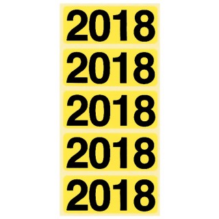 BENE Jahresschild 92018 2018 100 Stück gelb