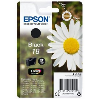 EPSON Tintenpatrone T18014012 Nr. 18 schwarz