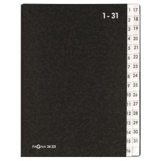 PAGNA Pultordner 24321 A4 32-teilig 1-31 schwarz