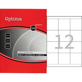 OPTIMA Universaletiketten 70 x 67,6 mm 100 Blatt weiß