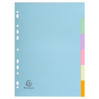EXACOMPTA Farbregister 1606E A4 6-teilig Karton mehrere Farben