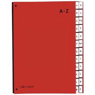 PAGNA Pultordner 24249 A4 24 Fächer A-Z rot