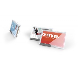 DURABLE Kartenhalter Pushbox Mono 10 Stück transparent