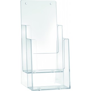 HELIT Tischprospekthalter 2 Taschen Format 1/3 A4 transparent