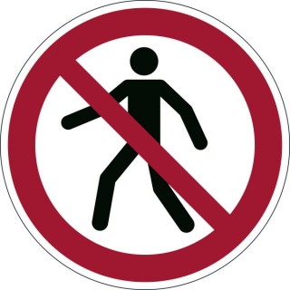 DURABLE Sicherheitskennzeichen 1732 Für Fußgänger verboten rot