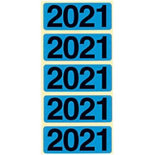 BENE Jahresschild 92021 100 Stück "2021" selbstklebend blau