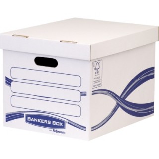 FELLOWES Archivbox BankersBox FW4460801 10 Stück mit Deckel weiß