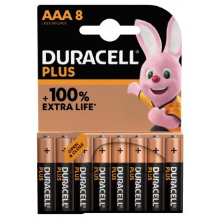 DURACELL PLUS Batterie 8 Stück AAA 2400/LR03