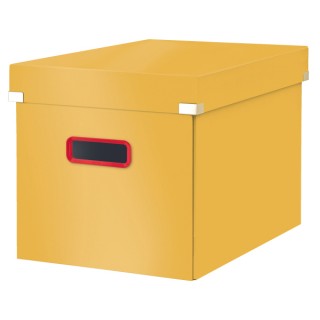 LEITZ Archivbox Click & Store Cosy Cube groß mit Deckel warmes gelb