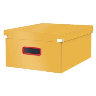 LEITZ Archivbox Click & Store Cosy DIN A3 groß mit Deckel warmes gelb