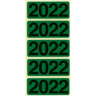 BENE Jahresschild 92022 100 Stück "2022" selbstklebend grün