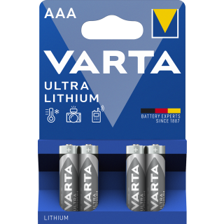 VARTA Batterie Ultra Lithium 4 Stück AAA im Blister