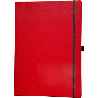 LEYKAM Notizbuch Denkzettel Classic DIN A4 192 Blatt kariert rot