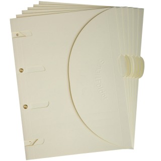 TARIFOLD Smartfolder DIN A4 mit Klettverschluss Karton 250 g/m² creme