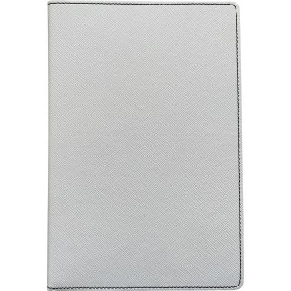 LEYKAM Notizbuch Denkzettel Luxury Tejido DIN A5 192 Blatt kariert Flexicover 15 x 21 cm weiß