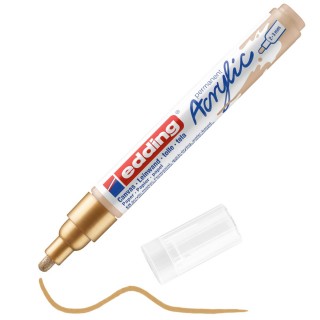 EDDING Acrylmarker 5100 mit Rundspitze 2-3 mm (M) permanent reichgold