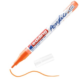 EDDING Acrylmarker 5300 mit Rundspitze 1-2 mm (F) permanent neonorange