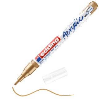 EDDING Acrylmarker 5300 mit Rundspitze 1-2 mm (F) permanent reichgold