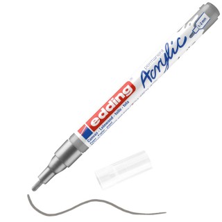 EDDING Acrylmarker 5300 mit Rundspitze 1-2 mm (F) permanent silber