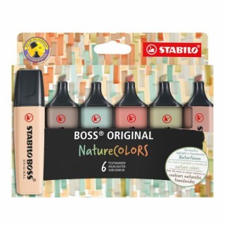 STABILO BOSS ORIGINAL NatureCOLORS Textmarker 70/6-2-2 6 Stück farbig sortiert