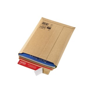 COLOMPAC Kartontasche mit Haftstreifen DIN A5 185 x 270 mm braun