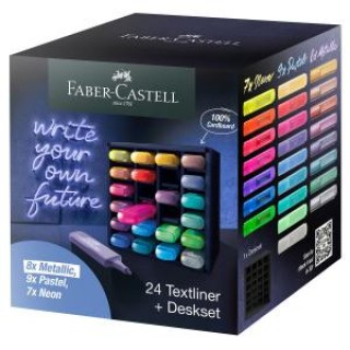 Faber Castell/E_347302_FaberCastell_Textmarker_Textliner46_PastellNeonMetallic_24Stck_farbigsortiert_Detail.jpg