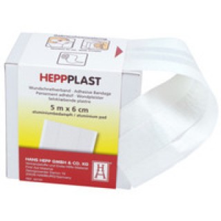 HEPP Pflaster auf Rolle hypoallergen 6 cm x 5 m in Spenderbox weiß