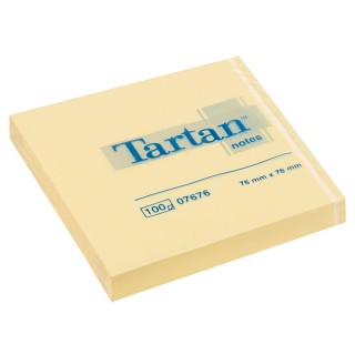 TARTAN Haftnotizen 12 Blöcke à 100 Blatt 76 x 76 mm gelb