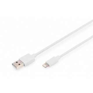 DIGITUS Anschlusskabel Lightning auf USB A 2 m MFi-zertifiziert  weiß