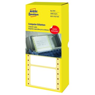 AVERY ZWECKFORM Computeretiketten 5103 3.000 Stück 88,9 x 48,4 mm weiß