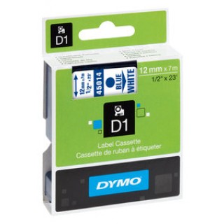 DYMO Standardetiketten D1 12 mm blau auf weiß