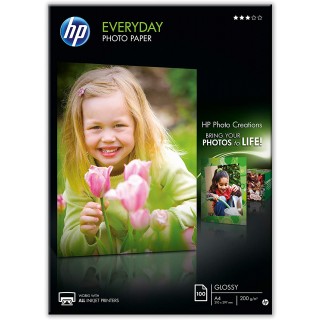HP Fotopapier Everyday Standard Q5451A DIN A4 25 Blatt 200g/m² glänzend weiß